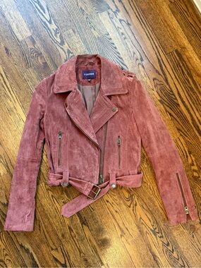 Vigoss Suede Leather Moto Jacket XS